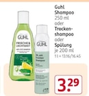 Shampoo,  Trocken-Shampoo oder Spülung von Guhl im aktuellen Rossmann Prospekt für 3,29 €