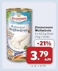 Weißwürste Angebote von Zimmermann bei combi Bremen für 3,79 €