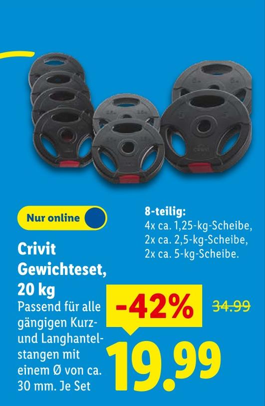 Gewichteset, 20 kg