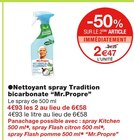 Nettoyant spray Tradition bicarbonate - Mr.Propre en promo chez Monoprix Nettoyant spray Tradition bicarbonate - Mr.Propre dans le catalogue Monoprix