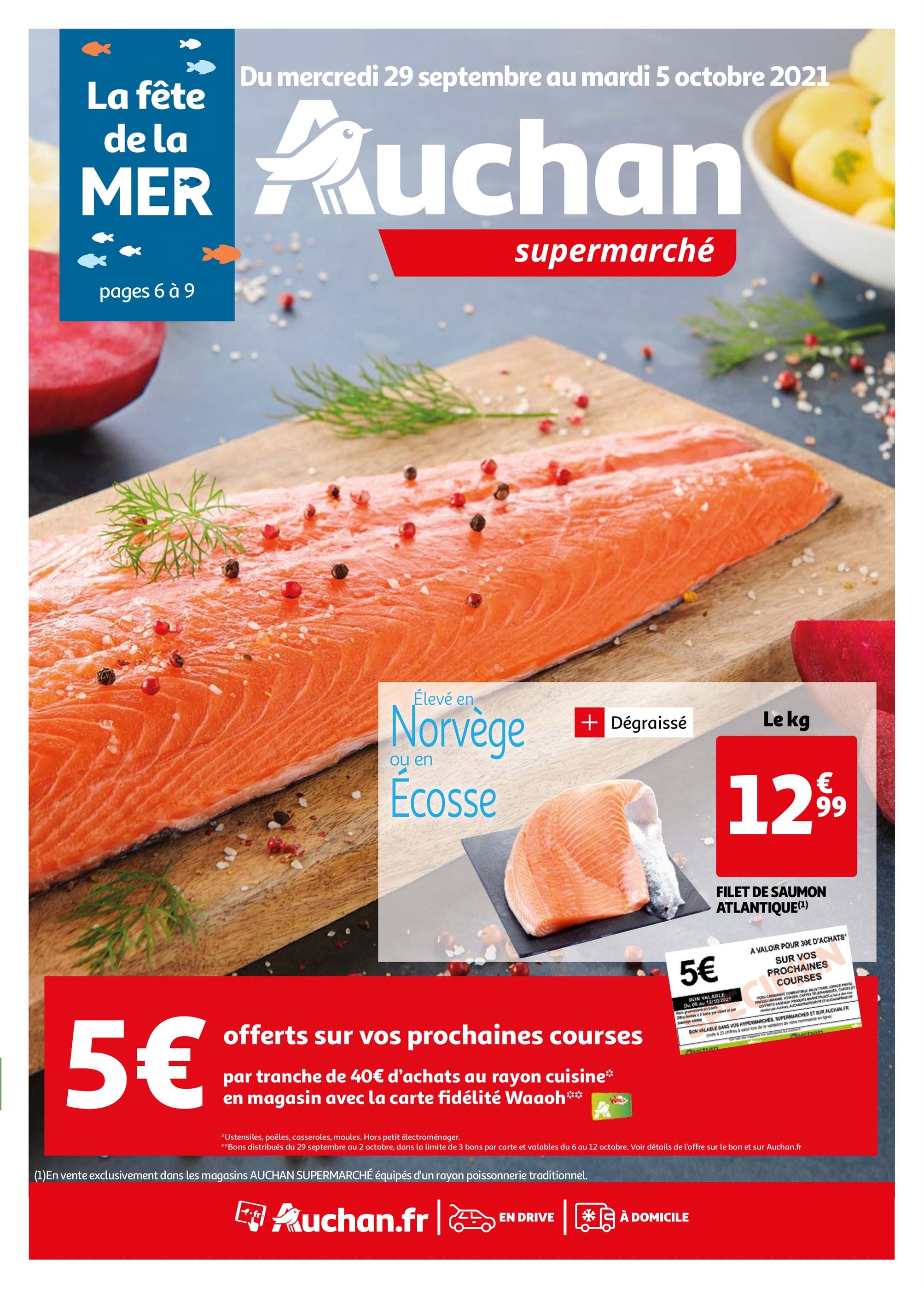 Catalogue Auchan à Lisses, avec 28 pages Prospectus Auchan à Lisses, "Auchan", 28 pages, 29/09/2021 - 05/10/2021