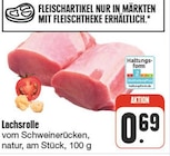 Aktuelles Lachsrolle vom Schweinerücken, natur, am Stück, 100 g Angebot bei nah und gut in Würzburg ab 0,69 €