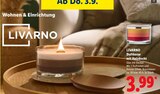 Duftkerze mit Holzdocht von LIVARNO im aktuellen Lidl Prospekt für 3,99 €