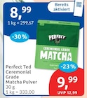 Ceremonial Grade Matcha Pulver von Perfect Ted im aktuellen budni Prospekt