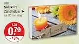 Zündhölzer von Soluxfire für 0,79 € bei V-Markt im Angebot Zündhölzer von Soluxfire im aktuellen V-Markt Prospekt
