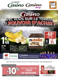 Catalogue Petit Casino avec 12 pages de promos Prospectus Petit Casino, "Casino avec vous sur le terrain du pouvoir d'achat", pages, 25/01/2023 - 05/02/2023