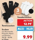 Tennissocken für 9,99 € bei Kaufland im Angebot Tennissocken im aktuellen Kaufland Prospekt