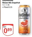 Weizen-Mix Grapefruit im Angebot bei GLOBUS in Koblenz Weizen-Mix Grapefruit Angebote von Schöfferhofer bei GLOBUS Koblenz für 0,89 €
