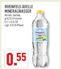 MINERALWASSER im Angebot bei Marktkauf in Dülmen MINERALWASSER Angebote von RHEINFELS QUELLE bei Marktkauf Dülmen für 0,55 €