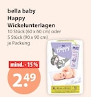 Happy Wickelunterlagen 10 Stück (60 x 60 cm) von bella baby im aktuellen V-Markt Prospekt für 2,49 €