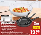 Profi-Alugusspfannen oder Keramik-Wokpfanne bei Netto Marken-Discount im Mörfelden-Walldorf Prospekt für 12,99 €