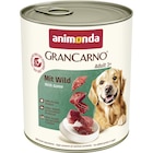 Zookauf Nienburg - Animonda Dog Dose GranCarno Adult mit Wild 800 g Angebot im Prospekt Animonda Dog Dose GranCarno Adult mit Wild 800 g bei Zookauf im Nienburg Prospekt für 2,49 €