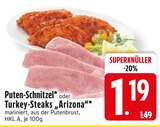 Puten-Schnitzel oder Turkey-Steaks "Arizona" Angebote bei EDEKA Landshut für 1,19 €