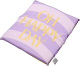 Sitzkissen faltbar OH HAPPY DAY, gelb/lila (32x32,5 cm) bei dm-drogerie markt im Cottbus Prospekt für 5,95 €