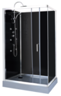 Cabine de douche hydromassante "full black" 120 x 80 cm - Brico Dépôt à Avignon Cabine de douche hydromassante "full black" 120 x 80 cm en promo chez Brico Dépôt Avignon à 329,00 €