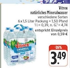 natürliches Mineralwasser von Vitrex im aktuellen EDEKA Prospekt für 3,49 €