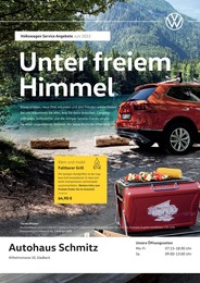 Volkswagen Prospekt für Gladbeck mit 1 Seite Volkswagen Prospekt für Gladbeck: Endlich wieder Sommer, 1 Seite, 01.06.2022 - 31.08.2022