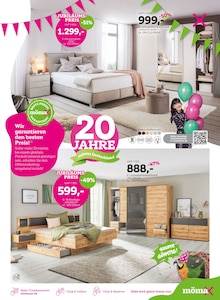 Schlafzimmerprogramm im mömax Prospekt "Jubiläumsaktion: -33% auf fast Ihren gesamten Einkauf" mit 24 Seiten (Hannover)