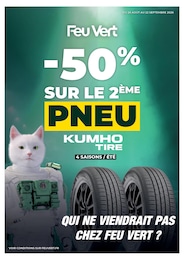 Catalogue Feu Vert "-50% SUR LE 2ÈME PNEU" à Sézanne et alentours, 1 page, 26/08/2026 - 22/09/2026