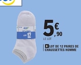 Lot de 12 paires de chaussettes homme - ECO+ en promo chez E.Leclerc Lot de 12 paires de chaussettes homme - ECO+ dans le catalogue E.Leclerc