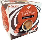 Capsules café Espresso intensité 6 Compatibles machines Dolce Gusto - CASINO - Géant Casino à Vaulx-en-Velin Capsules café Espresso intensité 6 Compatibles machines Dolce Gusto - CASINO en promo chez Géant Casino Vaulx-en-Velin à 5,99 €