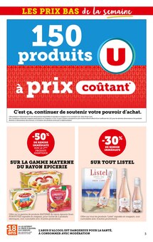Promo Lait dans le catalogue U Express du moment à la page 3