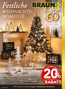 BRAUN Möbel-Center Freiburg Prospekt der aktuellen Woche, gültig von 17.10.2026 bis 08.11.2026 Aktueller BRAUN Möbel-Center Freiburg Prospekt "Festliche Weihnachts-Momente" mit 20 Seiten