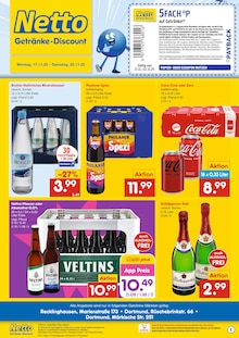 Veltins im Netto Marken-Discount Prospekt "DER ORT, AN DEM DU IMMER AUSGEZEICHNETE PREISE FINDEST." mit 2 Seiten (Schwerte (Hansestadt an der Ruhr))