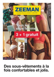 Prospectus Zeeman "Des sous-vêtements à la fois confortables et jolis.", 26 pages, 18/06/2022 - 01/07/2022