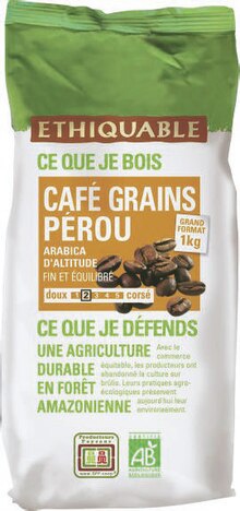 Cafe grains perou bio - Géant Casino à Angers Cafe grains perou bio en promo chez Géant Casino Angers à 10,20 €