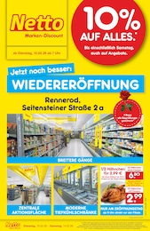 Netto Marken-Discount Prospekt für Rennerod: "Wiedereröffnung - 10% auf ALLES", 4 Seiten, 10.02.2026 - 14.02.2026