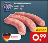 Bauernbratwurst grob im Angebot bei Netto Marken-Discount in Mühlhausen Bauernbratwurst grob Angebote von Wolf bei Netto Marken-Discount Mühlhausen für 0,99 €