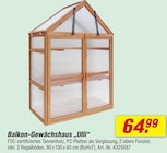 Balkon-Gewächshaus „Ulli“ im Angebot bei toom Baumarkt in Karlsruhe Balkon-Gewächshaus „Ulli“ Angebote bei toom Baumarkt Karlsruhe für 64,99 €