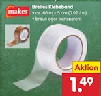 Breites Klebeband im Angebot bei Netto Marken-Discount in Kassel Breites Klebeband Angebote von maker bei Netto Marken-Discount Kassel für 1,49 €