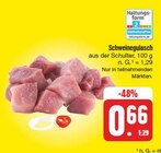 Schweinegulasch im Angebot bei EDEKA in Freiberg Schweinegulasch Angebote bei EDEKA Freiberg für 0,66 €