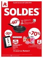 Catalogue Auchan à Saint-Laurent-du-Var, avec 16 pages Prospectus Auchan à Saint-Laurent-du-Var, "Soldes", 16 pages, 07/07/2021 - 03/08/2021
