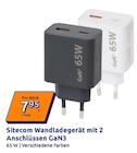 Wandladegerät mit 2 Anschlüssen GaN3 im Angebot bei Action in Meerbusch Wandladegerät mit 2 Anschlüssen GaN3 Angebote von Sitecom bei Action Meerbusch für 7,95 €