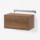 Schublade im IKEA Prospekt Aufbewahrungskomb. wandmont. 2 Schubladen/braun Nussbaumnachbildung von EKET im aktuellen IKEA Prospekt für 81,00 €