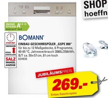 Einbau-Geschirrspüler „GSPE 890“ bei Höffner in Bergisch Gladbach Einbau-Geschirrspüler „GSPE 890“ im Angebot bei Höffner Bergisch Gladbach für 269,00 €