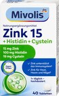 Zink 15 + Histidin + Cystein Tabletten 40 St von Mivolis im aktuellen dm-drogerie markt Prospekt für 2,95 €