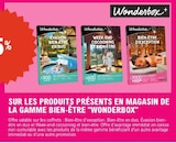 -5% sur les produits présents en magasin de la gamme bien-être Wonderbox - WONDERBOX en promo chez E.Leclerc Reims