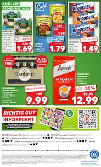 Warsteiner im aktuellen Kaufland Prospekt (Hannover) Warsteiner im Kaufland Prospekt "Aktuelle Angebote" mit 58 Seiten (Hannover)