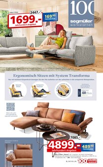 Couch im Segmüller Prospekt "Wohndesign - Inspirierende Ideen für ihr Zuhause" mit 20 Seiten (Nürnberg)