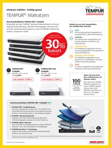 Matratze im Möbel Borst Prospekt "GROSSER TEMPUR® SONDERVERKAUF" mit 8 Seiten (Ulm)