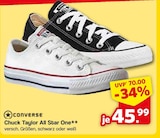 Chuck Taylor All Star One schwarz von Converse für 45,99 € bei famila Nordwest im Angebot Chuck Taylor All Star One schwarz von Converse im aktuellen famila Nordwest Prospekt