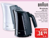 Wasserkocher WK 300 Schwarz im Angebot bei Marktkauf in Hof Wasserkocher WK 300 Schwarz Angebote von Braun bei Marktkauf Hof für 24,99 €