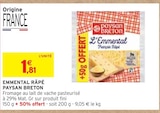 Emmental râpé - PAYSAN BRETON dans le catalogue Intermarché