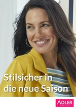 Adler Prospekt für Hannover mit 10 Seiten Adler Prospekt für Hannover: "Stilsicher in die neue Saison", 10 Seiten, 08.03.2021 - 31.08.2021