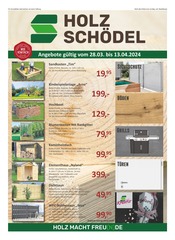 Aktueller Holz Schödel Baumarkt Prospekt in Auerbach und Umgebung, "Holz macht Freu(n)de" mit 8 Seiten, 28.03.2024 - 13.04.2024