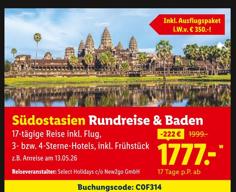 Südostasien Rundreise & Baden